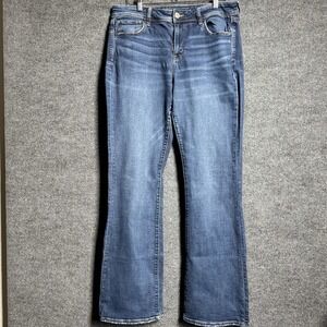 Levi's Superlow 518 11 Long Bootcut Jeans Low Rise Distressed Y2K Light Wash